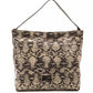Pompei Donatella Chic Python Print Leather Shoulder Bag
