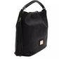 Pompei Donatella Elegant Black Leather Shoulder Bag