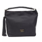 Pompei Donatella Chic Gray Leather Shoulder Bag with Logo Detail