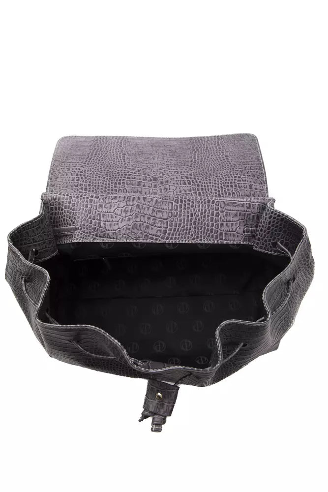 Pompei Donatella Convertible Croc-Print Leather Handbag