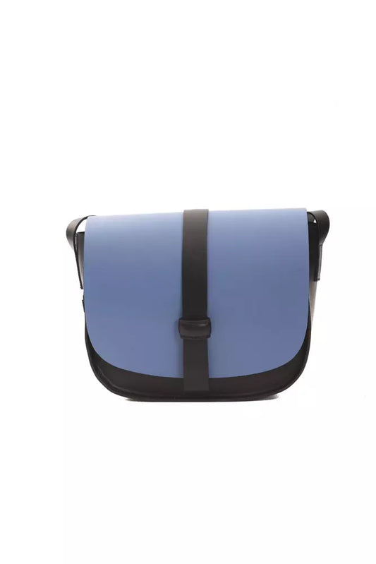Pompei Donatella Chic Blue Leather Crossbody Bag