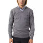 Uominitaliani Gray Merino Wool Sweater