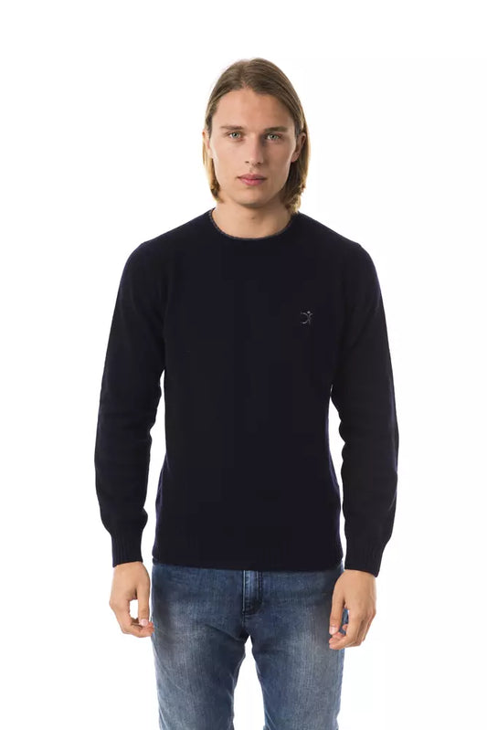 Uominitaliani Blue Wool Sweater